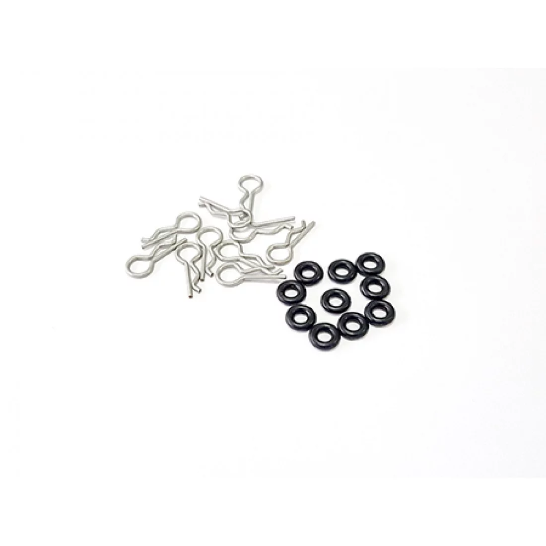 0.8 Mini Body Clips with O-Rings for 1-28 Mini Lexan Body (10pc) [GL Racing] AC006-O
