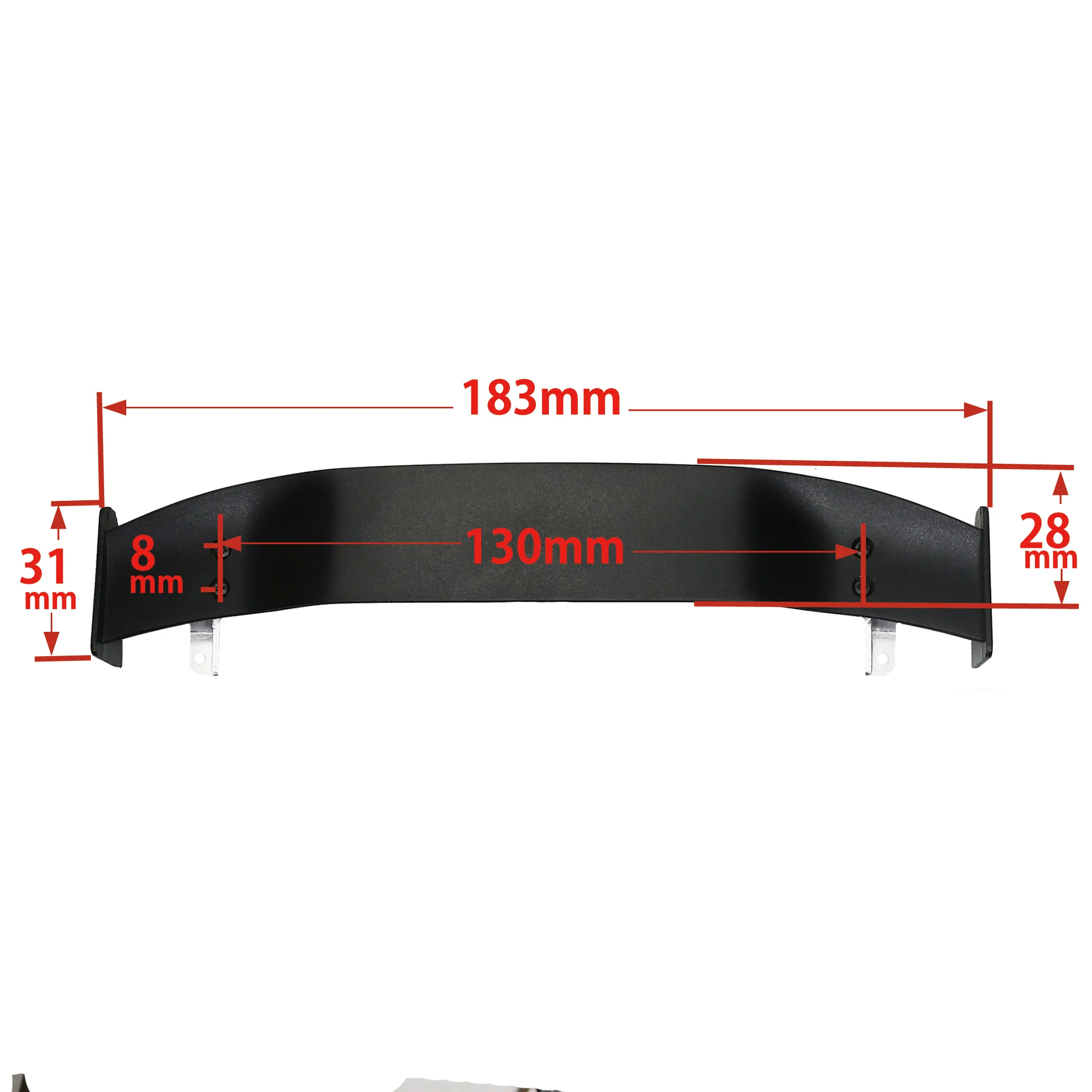1/10 BLACK SPOILER (183mm) with SILVER (LOW) WING STANDS - [Eagle] #WG00426-BK - Image 3