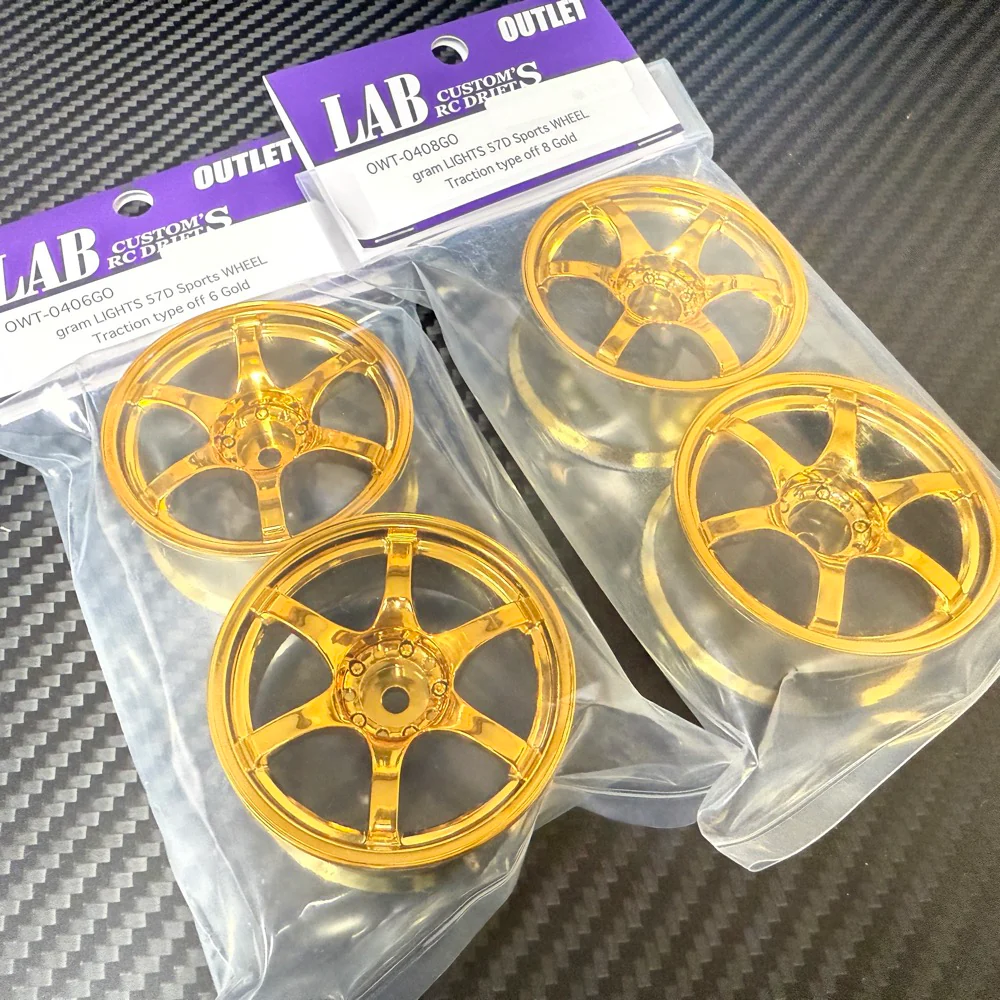1-10 GOLD CHROME RAYS GRAMLIGHTS 57D Sports - HIGH TRACTION 6mm - 8mm [LAB] OWT-0406GO OWT-0408GO - Image 4