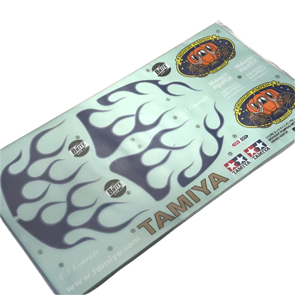 1-10 Livery: Blue Flames MIDNIGHT Decal Sticker Sheet [Tamiya] 9400378