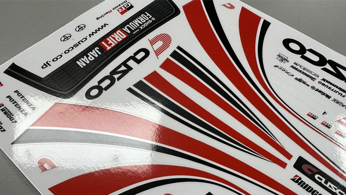 1-10 LIVERY: CUSCO RED-BLACK GRAPHICS DECAL SHEET FORMULA DRIFT STICKERS FD [TEAM-C] CUSCO932 - Image 3