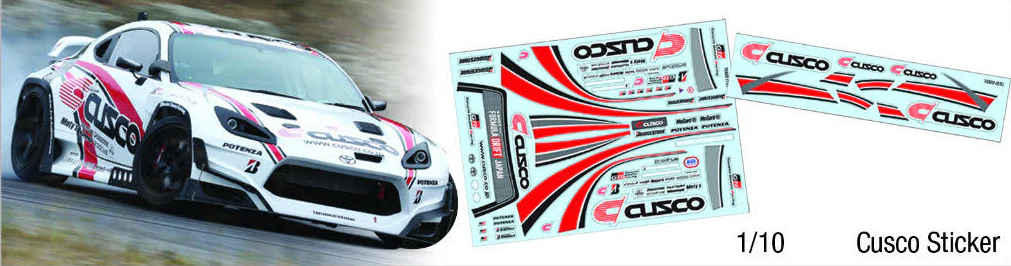 1-10 LIVERY: CUSCO RED-BLACK GRAPHICS DECAL SHEET FORMULA DRIFT STICKERS FD [TEAM-C] CUSCO932 - Image 4