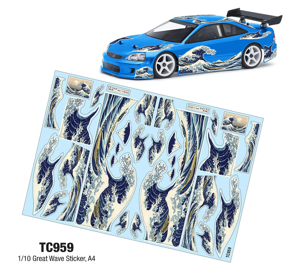 1-10 LIVERY: Great Wave TSUNAMI DECAL SHEET STICKERS  [TEAM-C] TC959