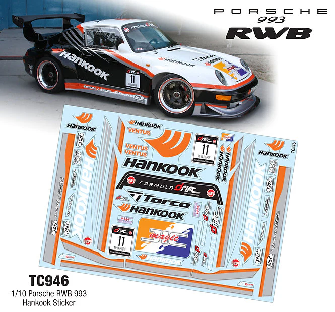 1-10 LIVERY: RWB HANKOOK DECAL SHEET STICKERS  [TEAM-C] TC946