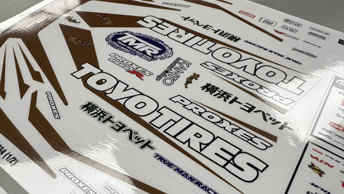 1-10 LIVERY: TOYO TIRES GOLD GRAPHICS DECAL SHEET FORMULA DRIFT STICKERS FD [TEAM-C] TOYO934 - Image 2