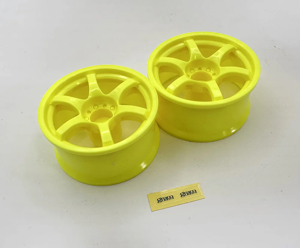 1-10 RAYS - Neon Yellow GRAMLIGHTS 57D Rims 6mm 8mm - DRIFT RIMS [LAB] LW-0406YEa LW-0408YEa - Image 3