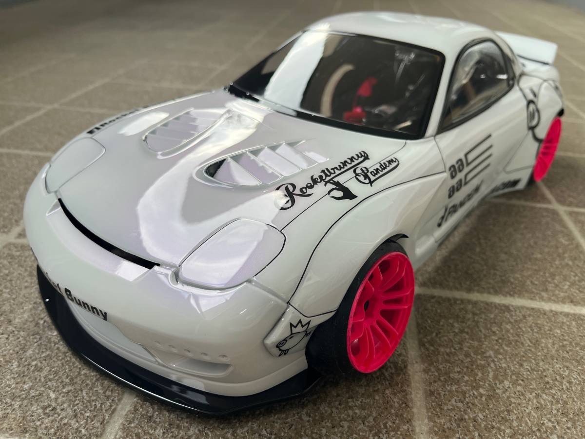 1-10 Rocket Bunny FD3S RX-7 Mazda Body w- 3D DECALS (200mm) rx7 [Addiction] AD-HB13B