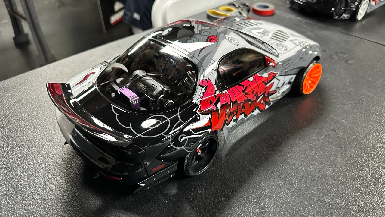 1-10 Rocket Bunny FD3S RX-7 Mazda Body w- 3D DECALS (200mm) rx7 [Addiction] AD-HB13B - Image 2