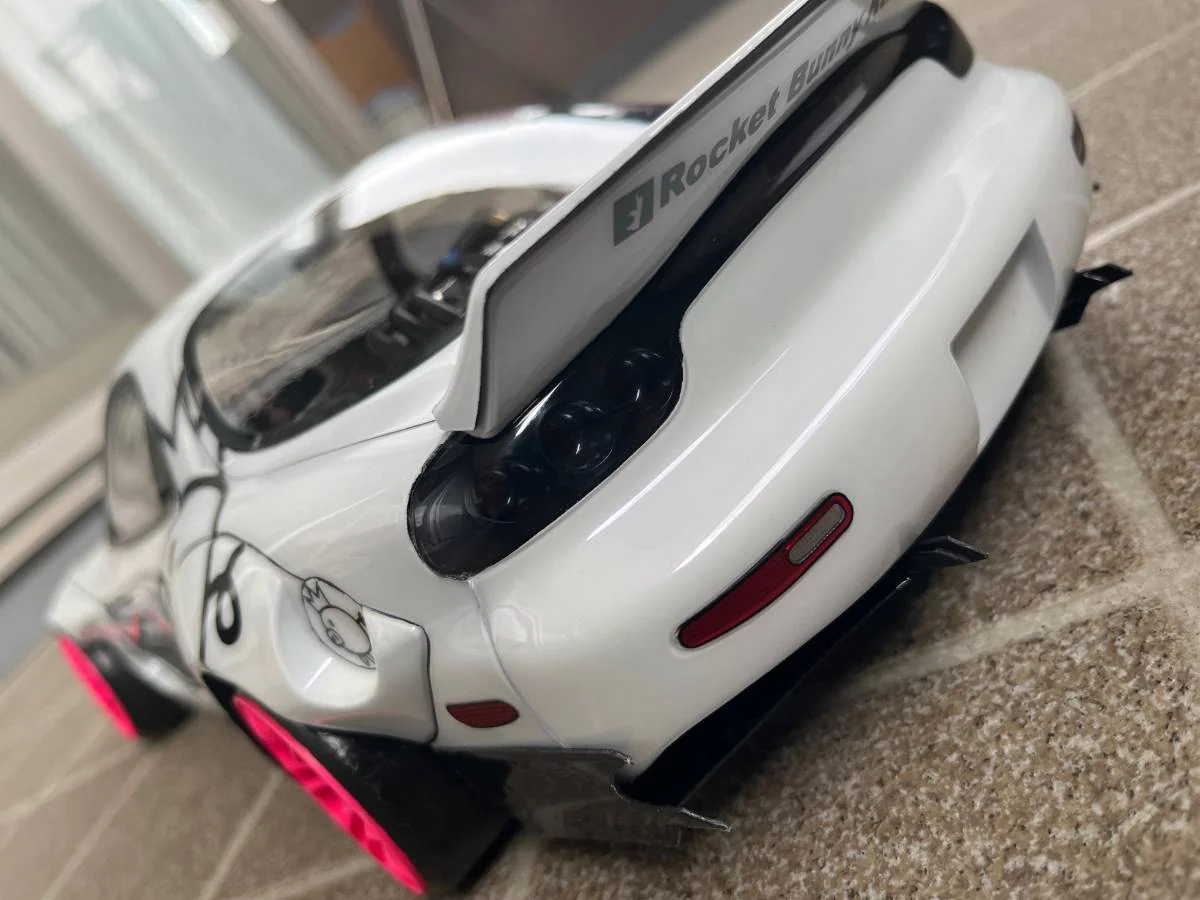 1-10 Rocket Bunny FD3S RX-7 Mazda Body w- 3D DECALS (200mm) rx7 [Addiction] AD-HB13B - Image 3
