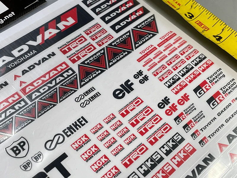 1-10 SLAPS: ADVAN YOKOHAMA TOYOTA DECAL SHEET LBWK DRIFT STICKERS [TEAM-C] ADVAN903 - Image 3