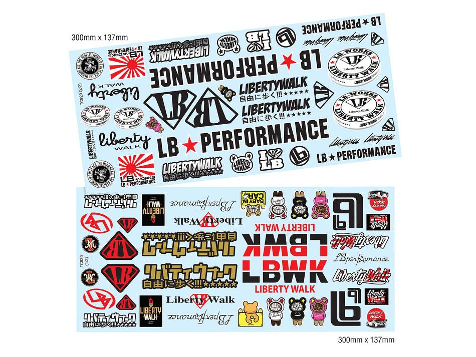 1-10 SLAPS: Liberty Walk - LB Performance Decal Sheet  LBWK DRIFT STICKERS [TEAM-C]  LBWK-920 - Image 2