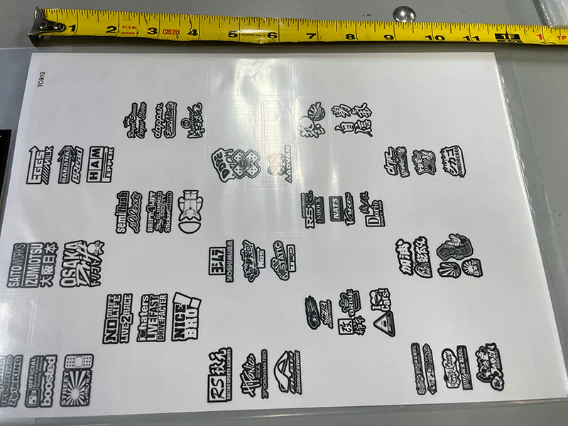 1-10 SLAPS: MISC DRIFT BLACK AND WHITE DECAL SHEET LBWK DRIFT STICKERS [TEAM-C] TC919 - Image 2