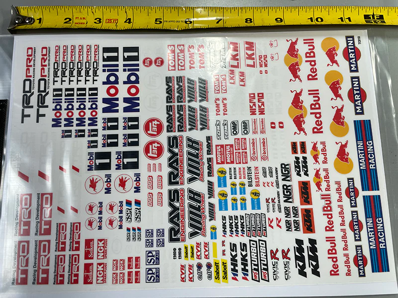 1-10 SLAPS: MOBIL VOLK MARTINI DECAL SHEET DRIFT STICKERS [TEAM-C] MOBIL-910 - Image 2
