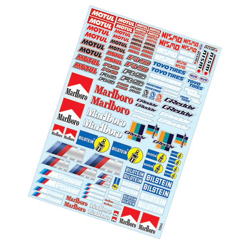 1-10 SLAPS: MOTUL MARLBORO GREDDY DECAL SHEET LBWK DRIFT STICKERS [TEAM-C] MOTUL-914