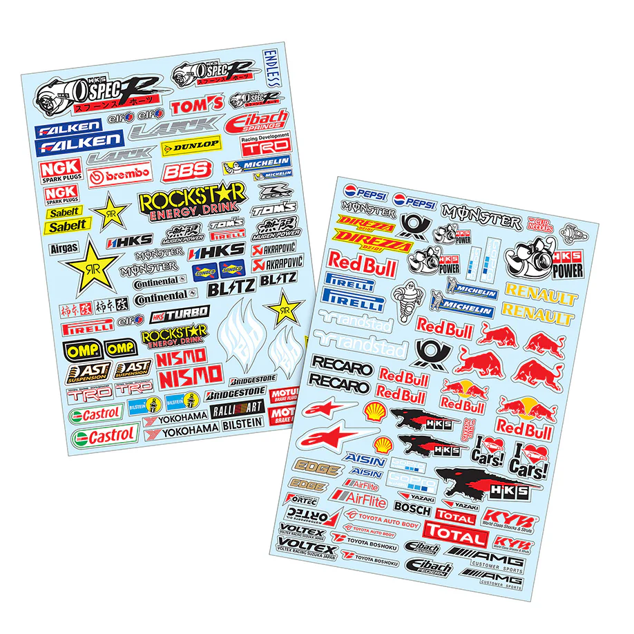1-10 SLAPS: Rockstar Redbull Falken Formula D Decal Sheet LBWK DRIFT STICKERS [TEAM-C] ROCKSTAR-918