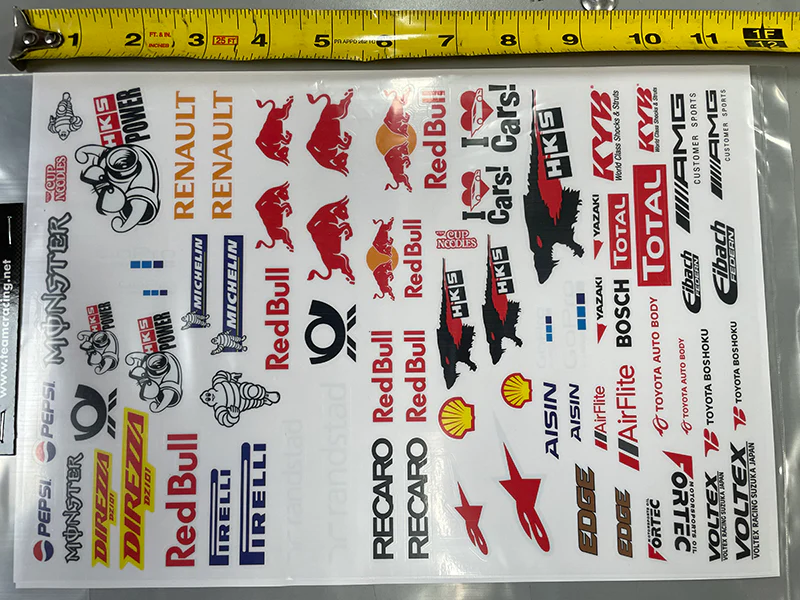 1-10 SLAPS: Rockstar Redbull Falken Formula D Decal Sheet LBWK DRIFT STICKERS [TEAM-C] ROCKSTAR-918 - Image 2