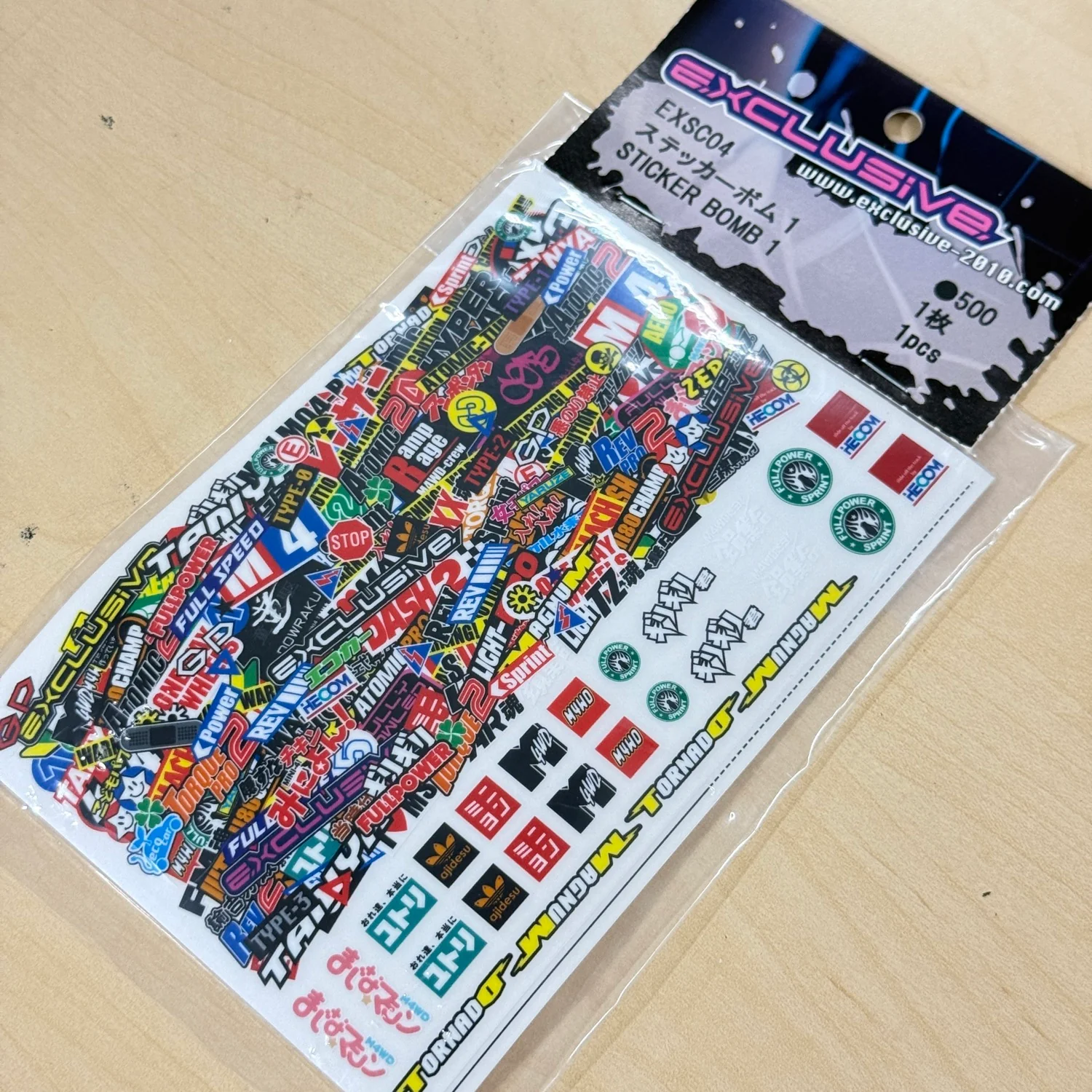1-10 SLAPS: "STICKER BOMB 1" BUMPER STICKER JDM DECAL SHEET DRIFT  [Exclusive RC] EXSC04