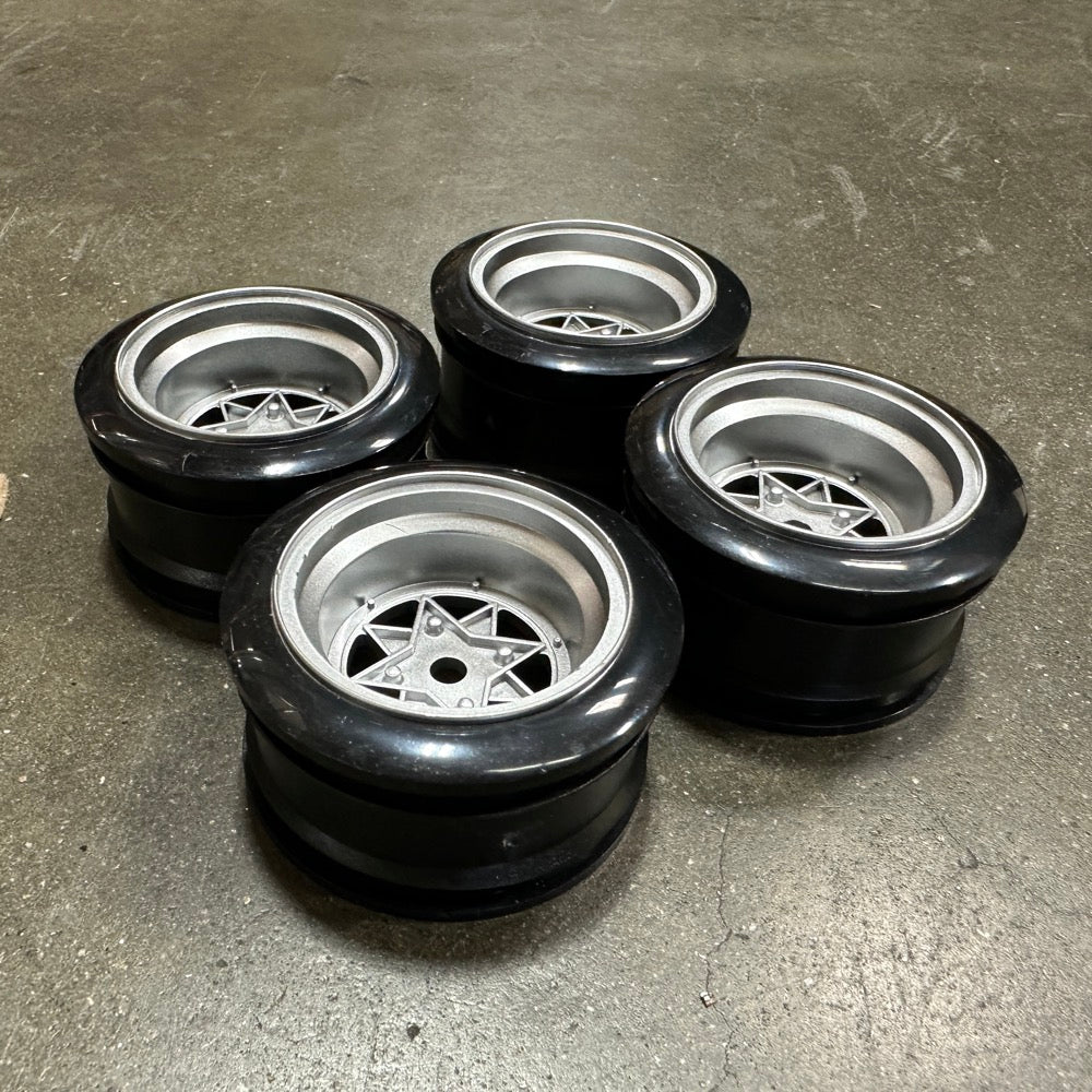 1-10 SSR STAR SHARKS TECHNO BOSOZUKO RIMS (SILVER) +9 OFFSET DEEP DISH (4 PACK) (INCH DOWN) [K FORCE] KF-5419 - Image 3