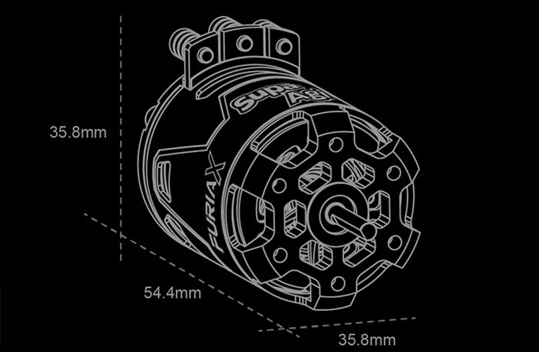 FURIAX Supa Agile Motor for 1-10 Drift 10.5T 13.5T [SkyRC] SK-400036-01 SK-400036-02 - Image 3