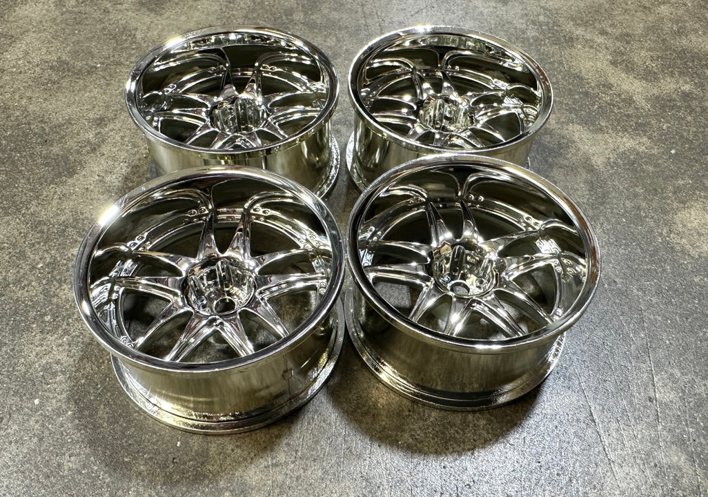 1-10 VOLK RACING GT-V RIMS - DEEP DISH +9 CHROME (4 PACK) [K SPORT] GTV-4010S-9mm - Image 2
