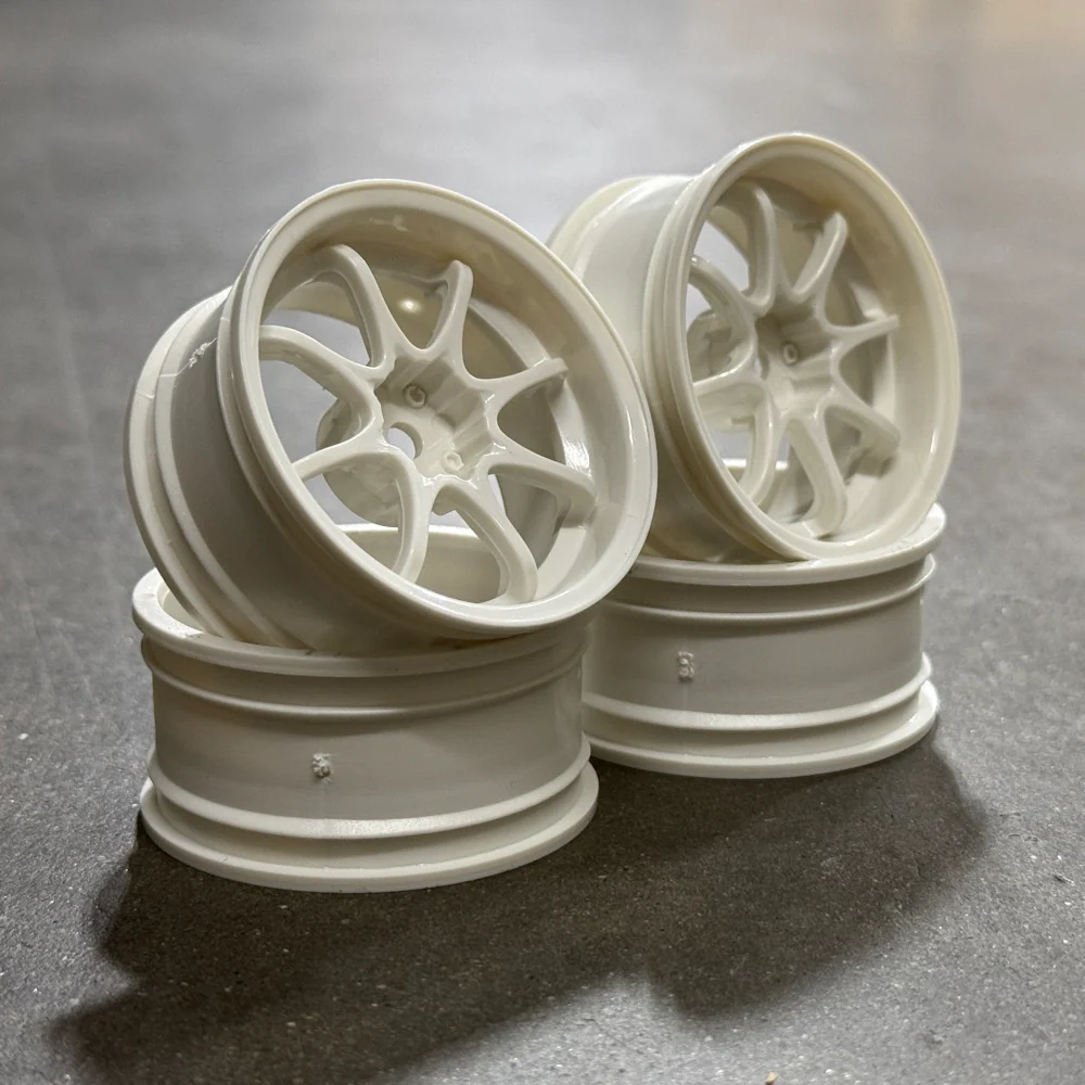 1-10 VOLK RACING RAYS CE28 RIMS +6 GLOSS WHITE (4 PACK) [K FORCE] KF-5311
