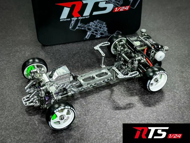 1/24 RTS - Silver Carbon Fiber Chassis Kit [Rhino Racing] RTS-620 - Image 2