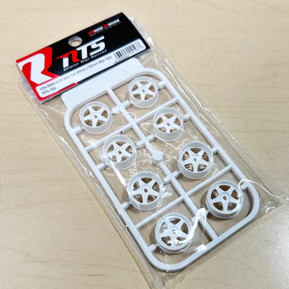 1/24 REGAMASTER 5 SPOKE RWD Drift Rim Set 20mm / 22mm (8pc Set) [Rhino Racing] RTS-510 - Image 2