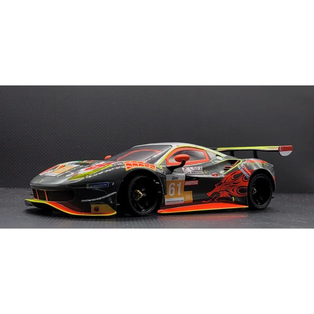 1-28 GL 488 GT3 Body 007 (Grey-Orange) (98mm) for Mini-Z [GL Racing] GL-488-GT3-007 - Image 2