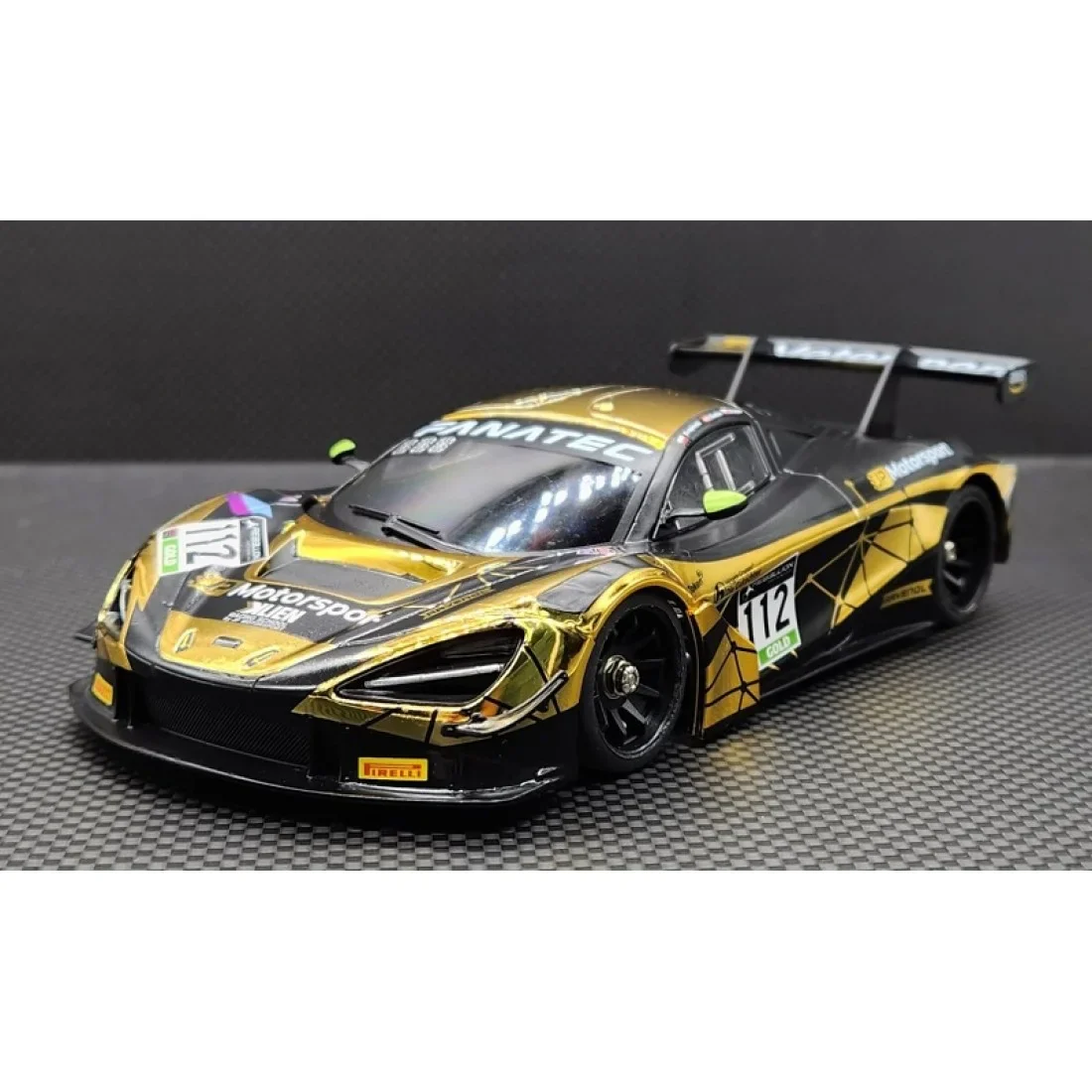 1-28 GL 720S GT3 Body-001 (112)- GOLD (102mm Wheel base LM) for Mini-Z [GL Racing] GL-720S-GT3-001