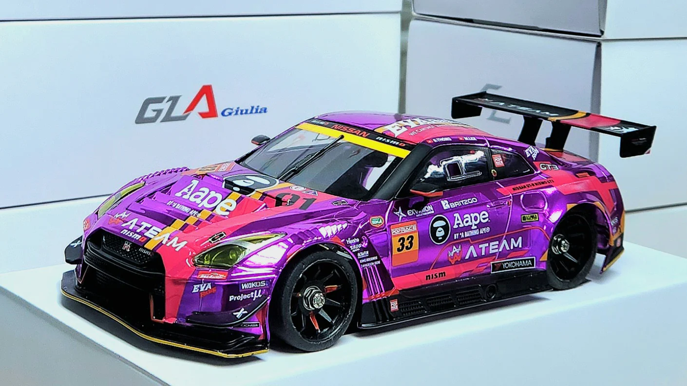 1-28 GL NISSAN R35 GT3 Body body-002(33) (METALLIC PURPLE) (98mm) for Mini-Z [GL Racing] GL-NISSAN-GT3-002