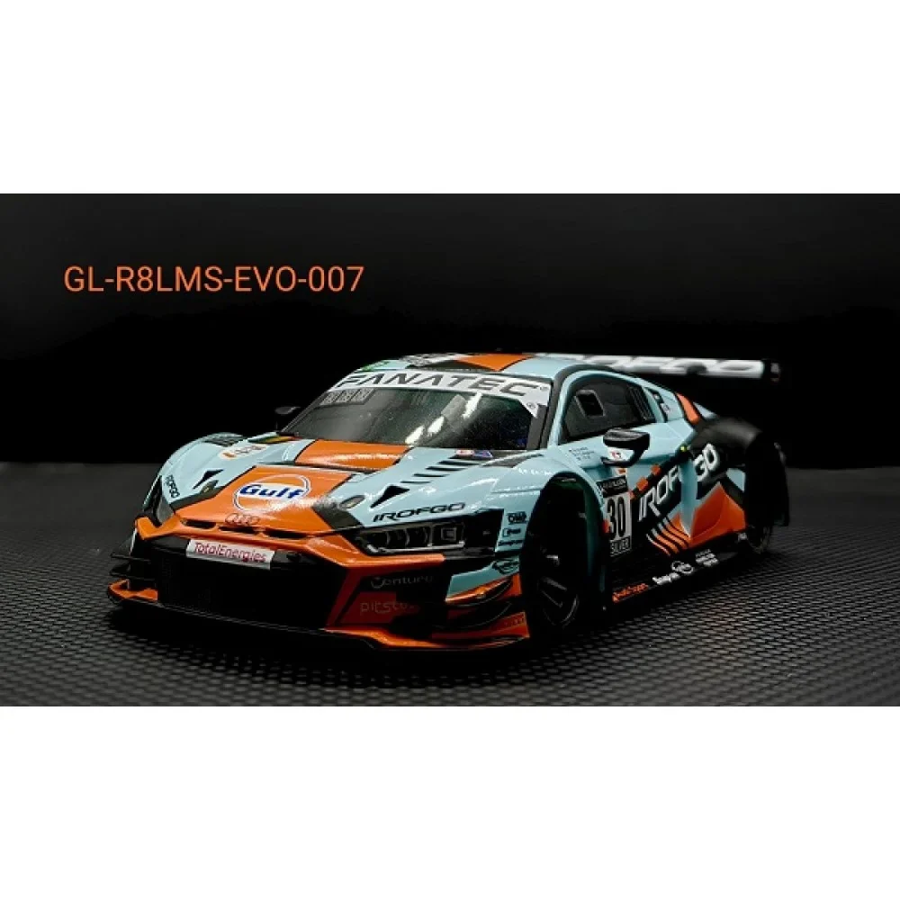 1-28 GL R8LMS EVO 007 (30) LIGHT BLUE / ORANGE (98mm) for Mini-Z [GL Racing] GL-R8LMS-EVO-007