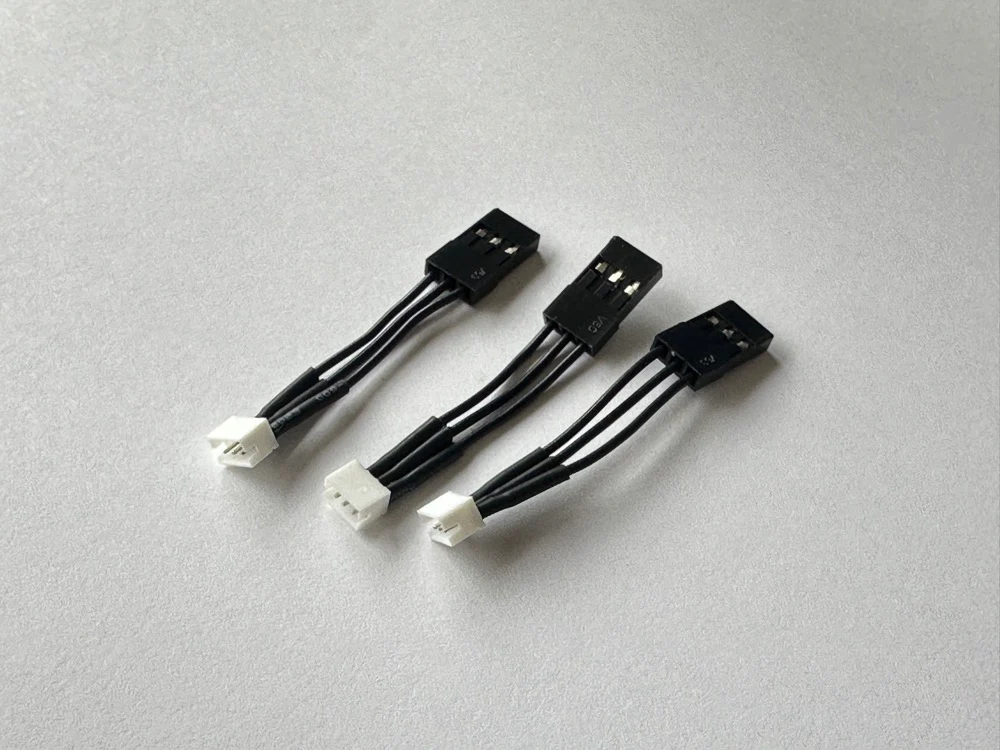 1.5 MINI JST MALE to FEMALE Servo Socket Adapters (SMALL SERVO TO FULL SIZE PLUG) (3 PACK) [SCALE REFLEX] 700514