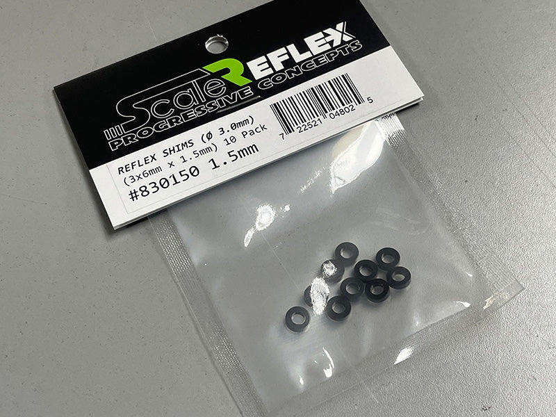 1.5mm Thick - 3.0mm Diameter Spacer Shims (10pcs) φ3.0 x φ6.0 (3x6) [Scale Reflex] 830150