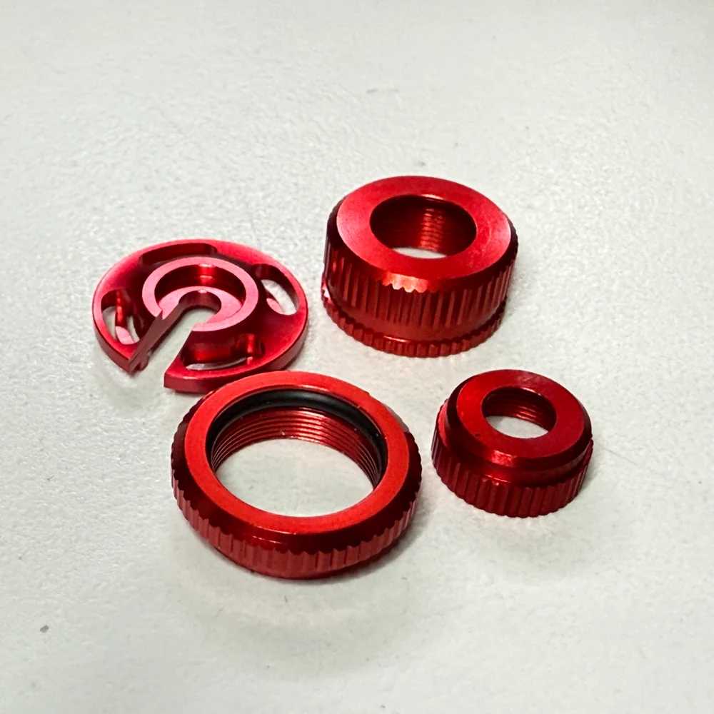 1 SINGLE Shock Color Changer Kit and Spring Holder - RED PURPLE BLACK [Rhino Racing] RR-230(SINGLE)
