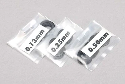 10.0mm Spacer Steel Shims (0.13, 0.25, 0.50mm) (60-Pack) [Yokomo] ZC-S100A