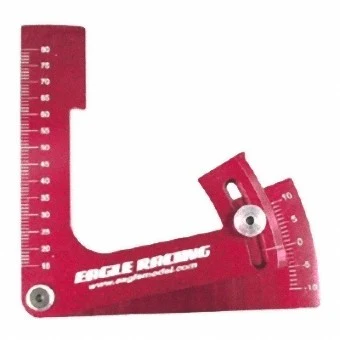 10 Degrees Aluminum Red Camber Gauge Tool [Eagle Racing] 2915-RE