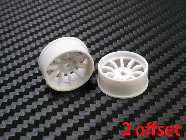 10-Spoke (WHITE) 1-28 Rims Wheels Set DRZ AWD Mini-Z Cars [PN Racing] 410WF - Image 4