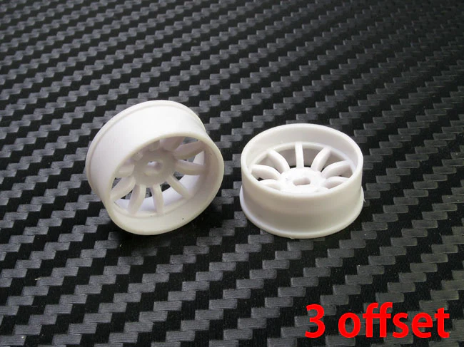 10-Spoke (WHITE) 1-28 Rims Wheels Set DRZ AWD Mini-Z Cars [PN Racing] 410WF - Image 5