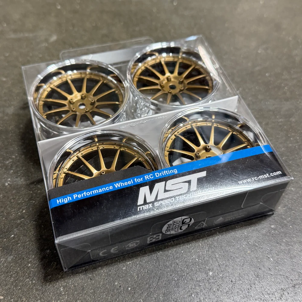 12 Multi Spoke (Gold / Chrome Lip) Adjustable Offset Rims (4-Pack) 1-10 SSR Style Wheels [MST] 832105GD - Image 2