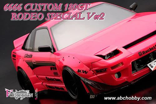 180GT Rodeo Special Ver.2 6666 Custom Clear Body Set 180SX w- Addiction AD010-6 Rocket Bunny Aero Kit [ABC Hobby] 67166 - Image 3