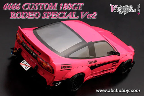 180GT Rodeo Special Ver.2 6666 Custom Clear Body Set 180SX w- Addiction AD010-6 Rocket Bunny Aero Kit [ABC Hobby] 67166 - Image 4
