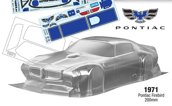 1971 PONTIAC FIREBIRD 1-10 Body Shell [Quality RC] QRC-FIREBIRD - Image 2