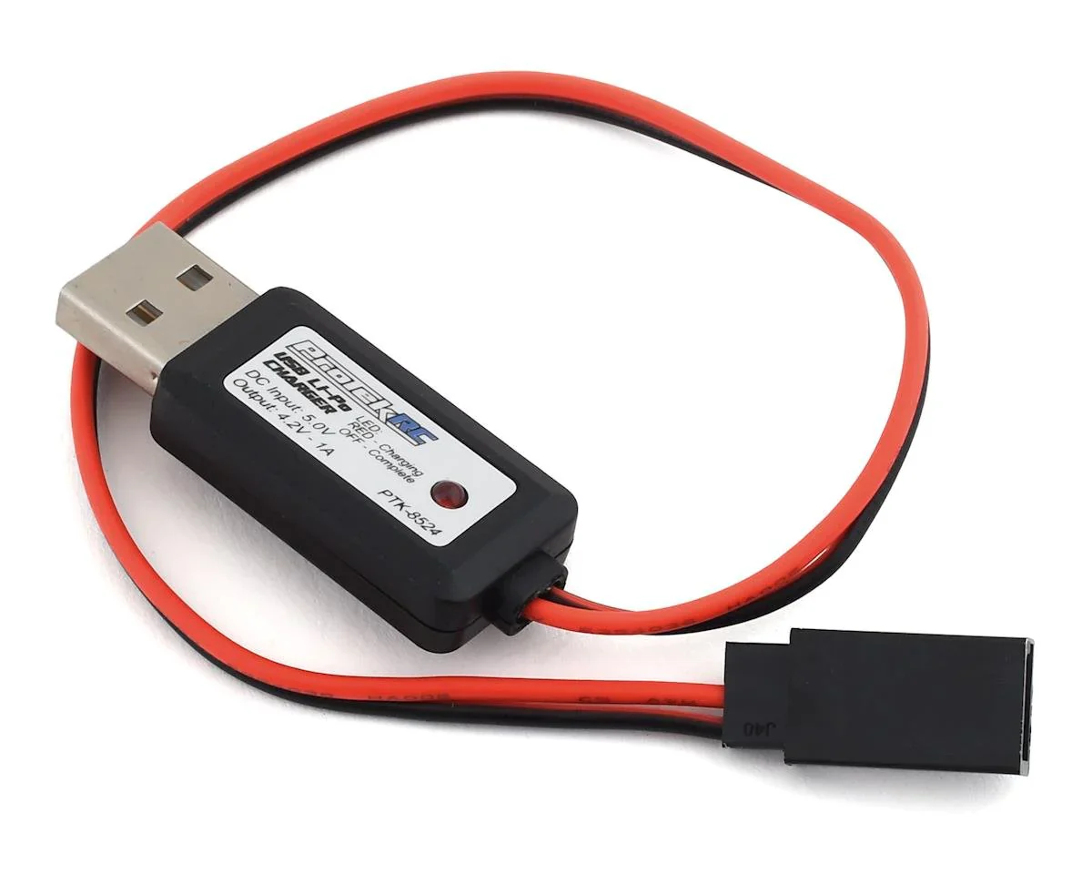 1S USB LiPo Charger (1 Amp) (Sanwa M17 &amp; MT44) [ProTek] PTK-8524