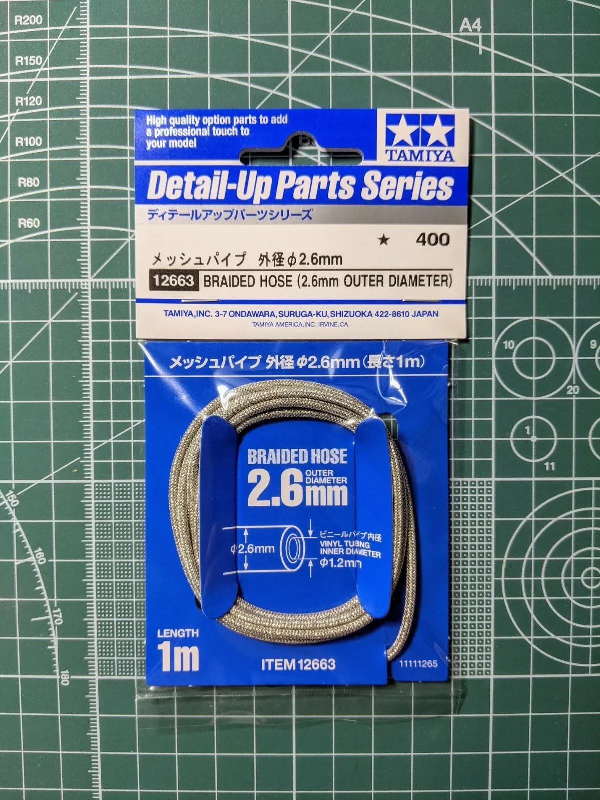 2.6mm Braided Hose 1/10 Scale Accessory [Tamiya] 12663