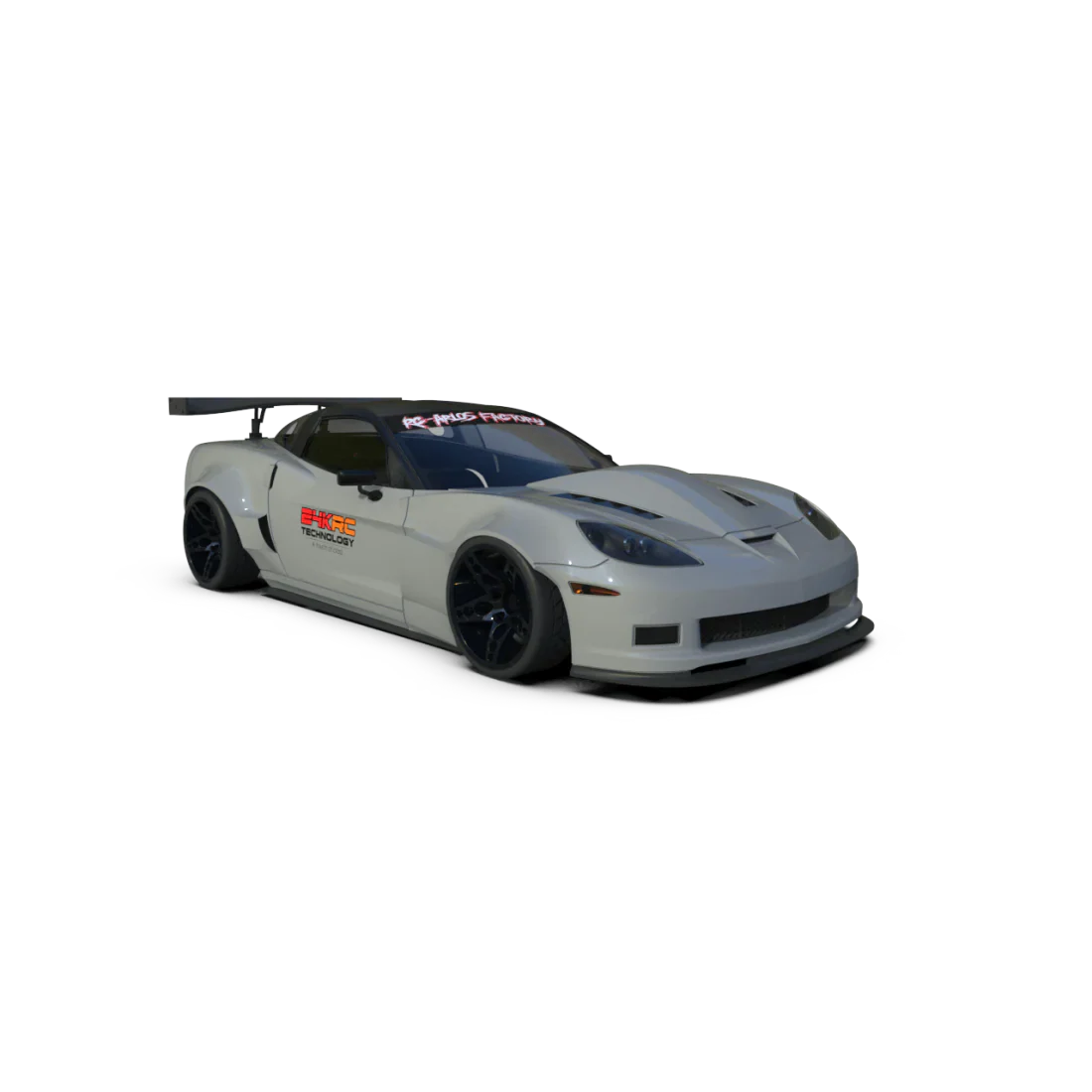 2004 Chevy Corvette C6 w/ D-SAITO WIDEBODY Z06 1-10 Drift Body Shell [24K] TAF70021