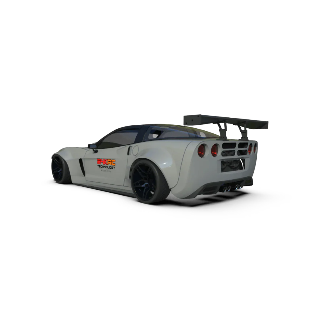 2004 Chevy Corvette C6 w/ D-SAITO WIDEBODY Z06 1-10 Drift Body Shell [24K] TAF70021 - Image 2
