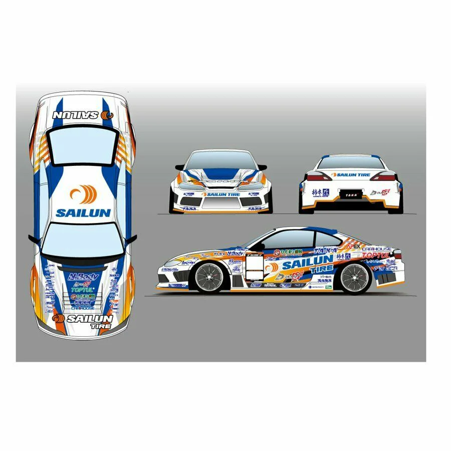 2021 Semi Tanaka D1 S15 SAILUN Livery Set [Taka] TAKA-20222 - Image 2