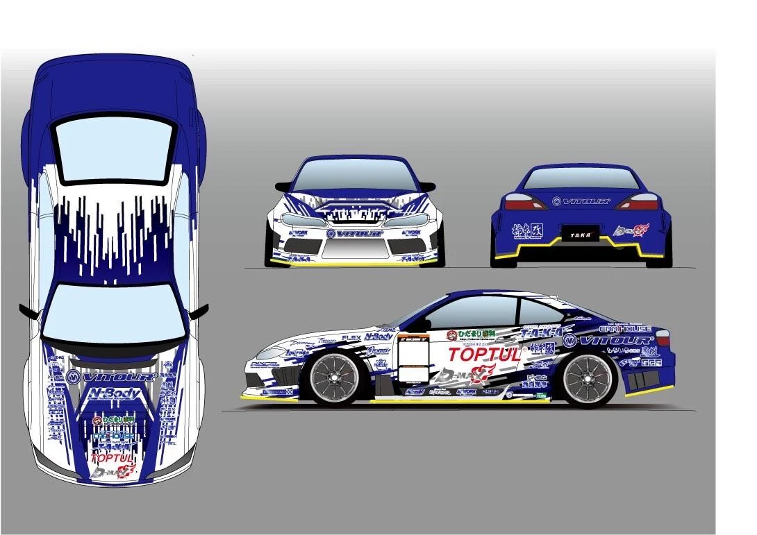 2022 Semi Tanaka D1 GP vitour Silvia S15 TAKA Livery Set [Taka] TAKA-20223 - Image 2