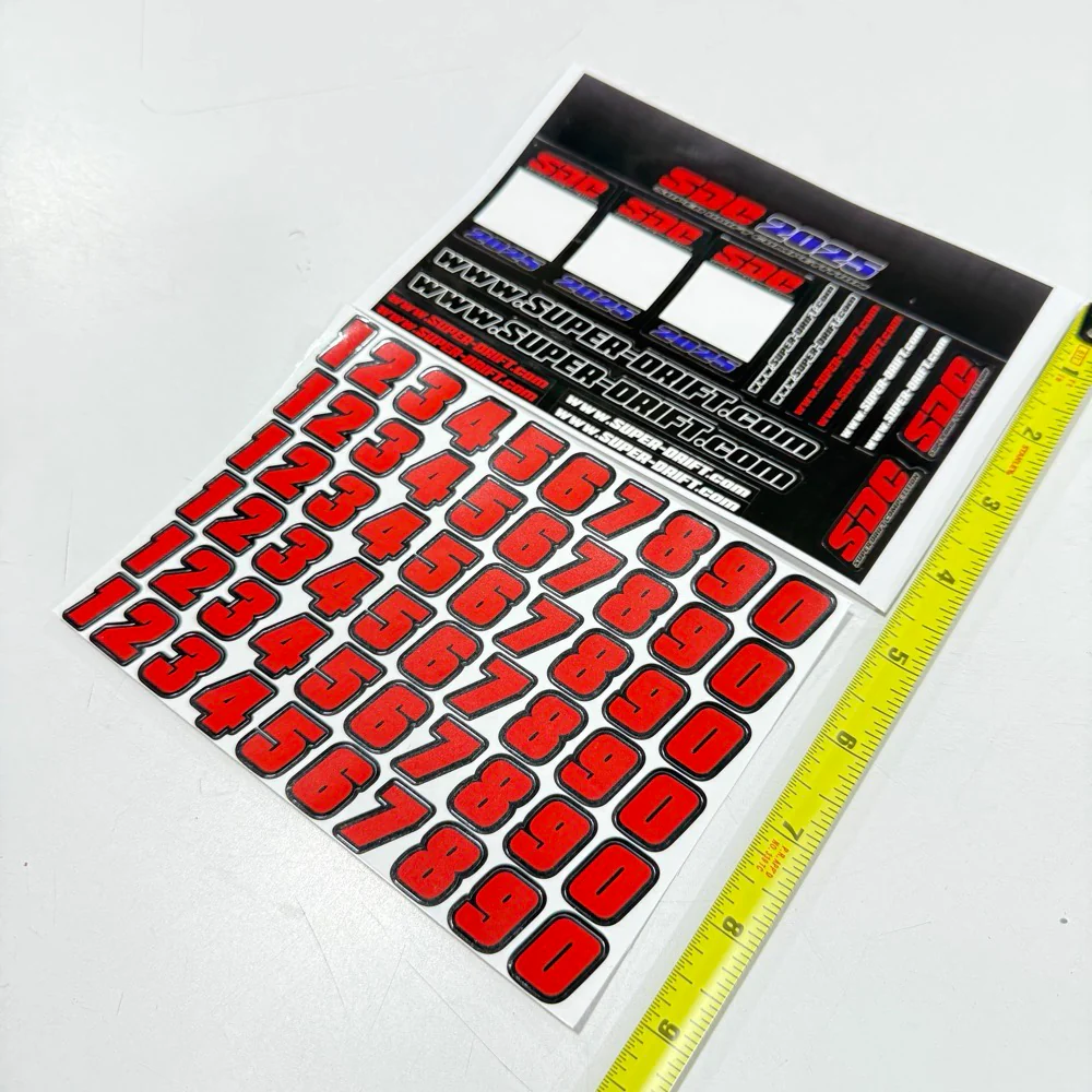 2025 SDC Windshield Banner / Door Card Decal Sheet + Numbers Sheet [Super-G] SDC2025-DECALSET