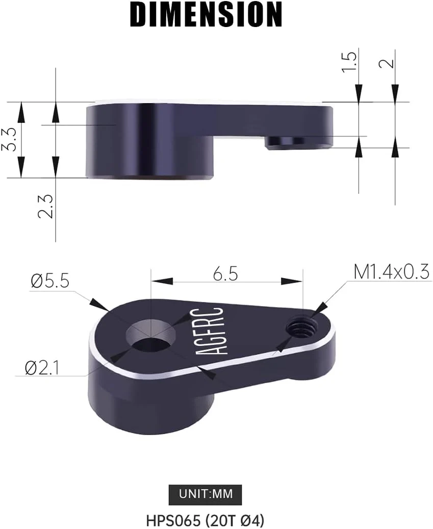 20T CNC Metal Micro Servo Horn for A06CLS V2 20T RC Servo  [AGFRC] HPS065